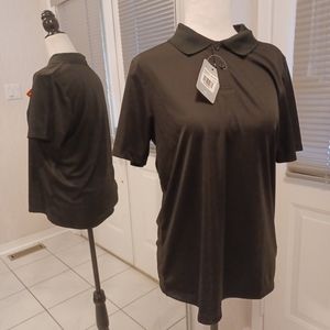 4/$40 New Black Polo Shirt - Size JRXL (Youth)